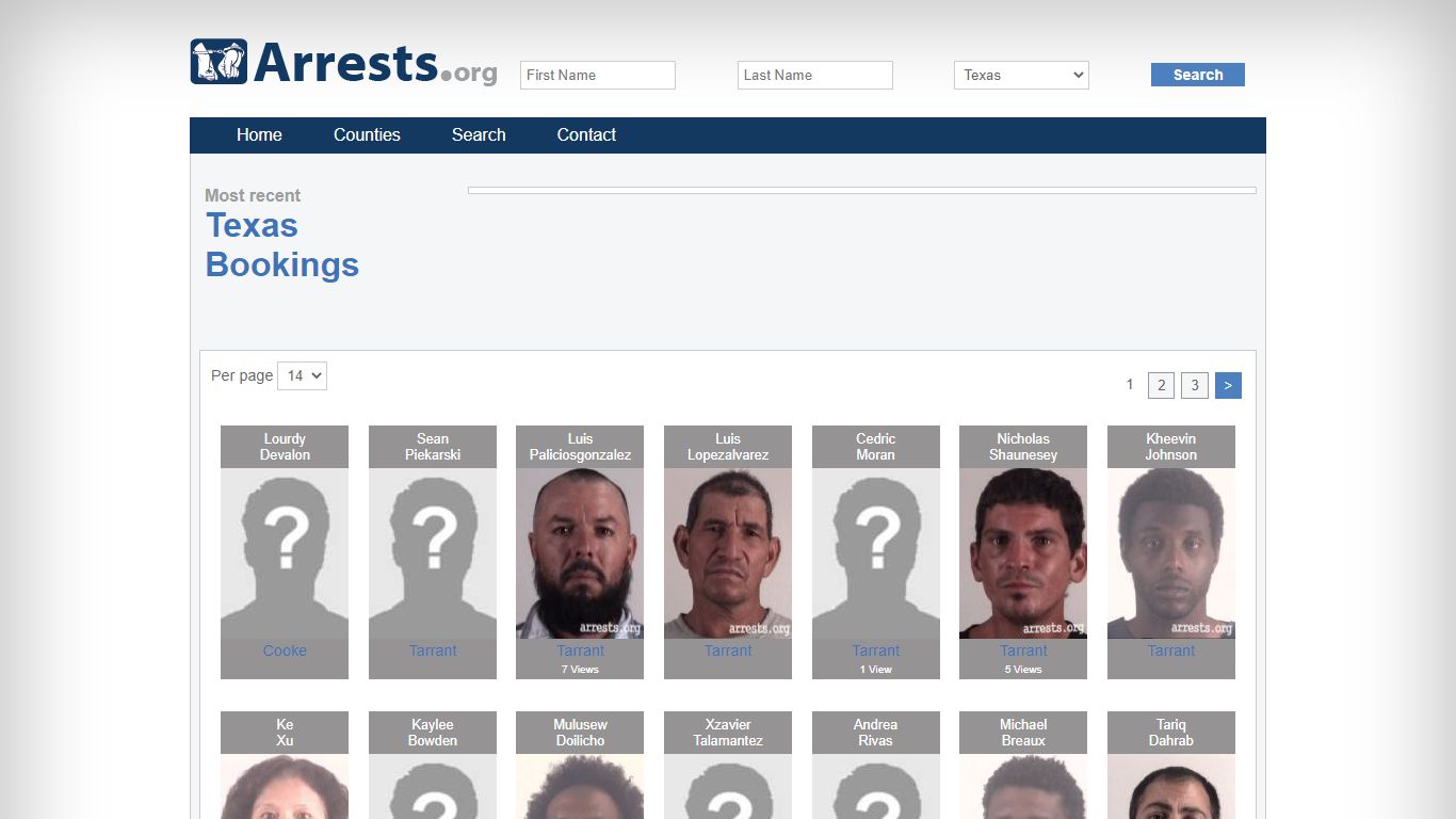 Texas Arrests and Inmate Search